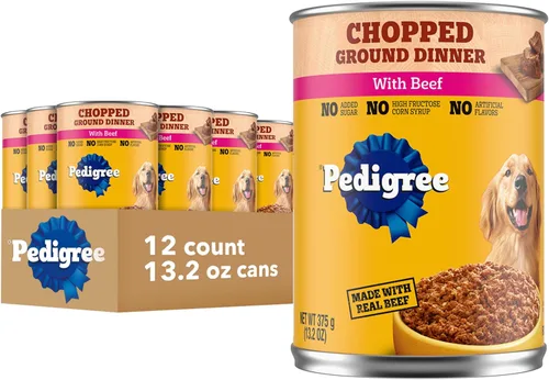 Miniatura 21 de Pedigree Picado molido comida húmeda suave para perros adultos con cena de carne T-Bone, comida enlatada para perros, latas de 13.2 onzas, 12
