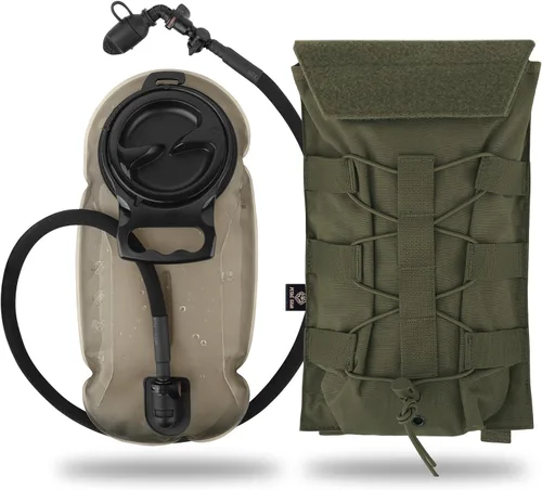 Miniatura 21 de PETAC GEAR 1.5L / 3L Mochila de hidratación táctica, bolsa de transporte Molle para mochila de día de 50 oz / 100 oz, mochila de agua con bolsa