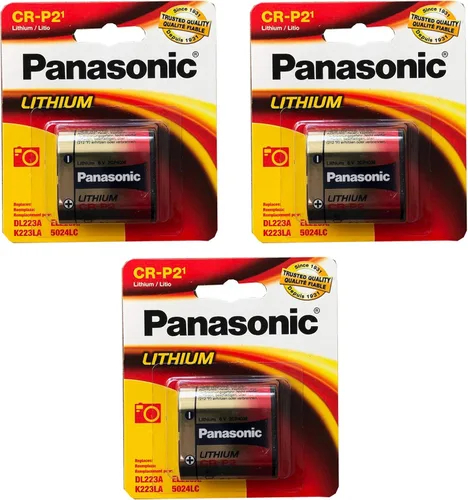 3 baterías Panasonic CR-P2 de 6 V para fotos Lith reemplazan CRP2, CRP2P, CRP2S, CR-P2, CR-P2S, DL223A, DLCRP2, EL223AP, K223LA, K223LA-1, PC223,