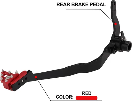 Miniatura 4 de JFG RACING Palanca de pedal de freno trasero plegable para motocicleta CNC para CRF110 F 2013-2022 OEM rojo 46500-KYK-305
