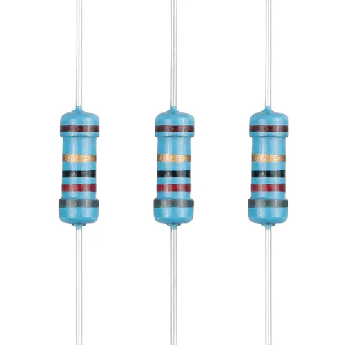 Miniatura 45 de 100 resistencias de 1 ohm 1/2 W (0.5 vatios) ±1% tolerancia de película metálica, resistencia fija de múltiples valores de resistencia opcional