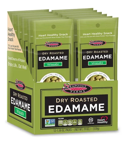 Miniatura 6 de Seapoint Farms - Edamame crujiente tostado en seco, bocadillo a base de plantas, 20 g de proteína, 2 ingredientes, sin aceites añadidos, vegano, sin