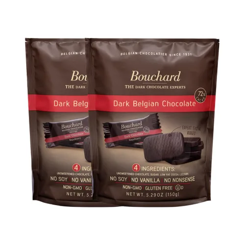 Miniatura 3 de Chocolate Belga Oscuro Premium Bouchard con 72% Cacao (150g / 5.29 OZ)