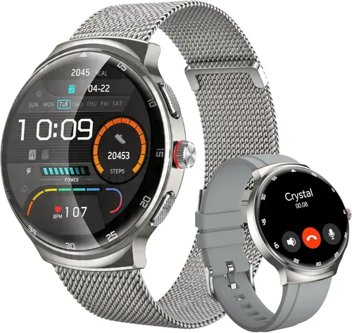 Miniatura 9 de Relojes inteligentes para hombres y mujeres, rastreador de actividad física, reloj inteligente AMOLED de 1.43 pulgadas con pantalla táctil para Negro