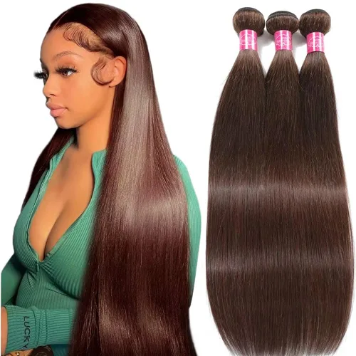 Miniatura 15 de Paquetes de pelo lacio brasileño, cabello humano virgen 100% sin procesar, color negro natural, 4 paquetes, 12, 14, 16 y 18 pulgadas