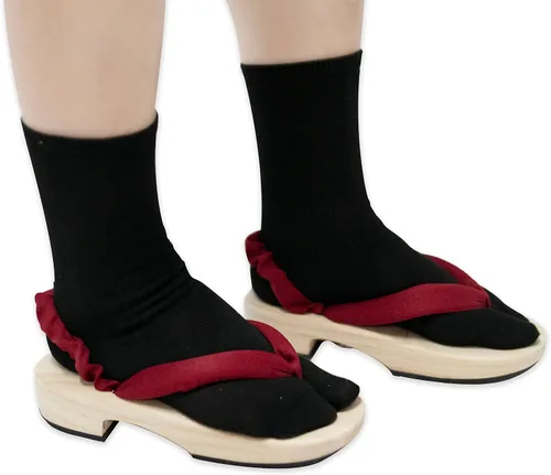 Miniatura 2 de Anime Unisex Cosplay Versátil Verano Madera Zueco Zapatos Japonés Cosplay Oshitari Prop