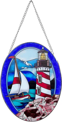 Miniatura 6 de Atrapasoles de Colibrí de Vidrio Pintado para Colgar en Ventanas, Atrapasoles para Ventana, Atrapasoles de Colibrí y Flores, Panel de Vidrio Pintado