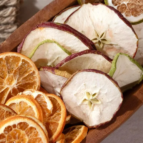 Miniatura 7 de ANDALUCA Rellenos naturales para jarrones y tazones Rebanadas de naranja seca, manzana y cítricos Decoración del hogar (rebanadas de fruta)