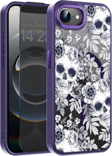 Miniatura 53 de Goodon Funda para iPhone 17 Pro con protector de pantalla de privacidad, compatible con Magsafe, a prueba de golpes, translúcida mate, bonita funda
