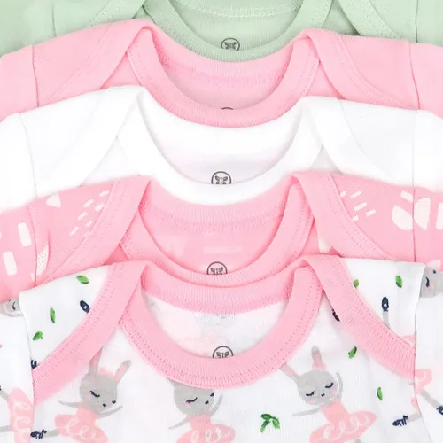 Miniatura 2 de HonestBaby Multipack de mamelucos de manga larga de algodón orgánico para bebés y niñas