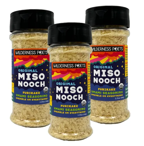 Miniatura 10 de Wilderness Poets, Miso Nooch - Condimento orgánico 100% seco de garbanzos Miso Umami - Espolvorea sobre todo. Orgánico, vegano, sin soja, rico