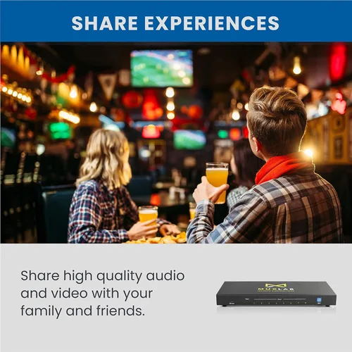 Miniatura 6 de MuxLab Divisor HDMI 1x8 1 en 8 salidas 4K a 60 Hz 4:4: 4 HDR HDMI 2.0 HDCP 2.2 TrueHD Dolby Atmos DTS:X Uso con monitor HDR 4K