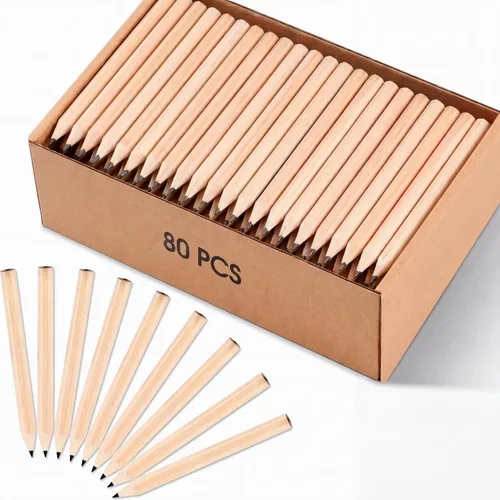 Yexiya Lápices de golf a granel, mitad 2 HB 3.5 preafilados hexagonales de madera amarilla, mini lápices para recuerdos de fiesta, niños, escuela,