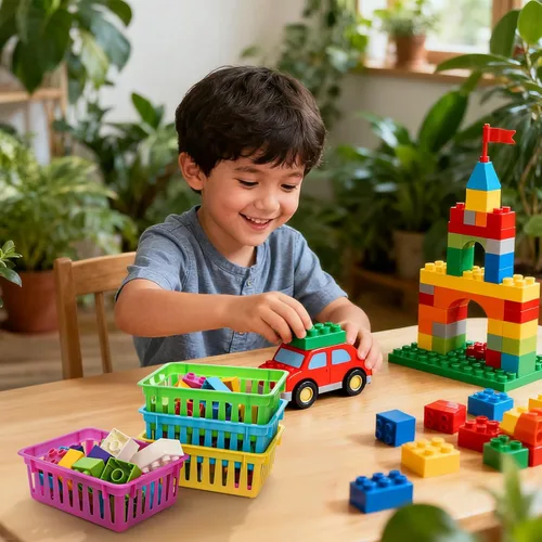 Miniatura 7 de DEAYOU Paquete de 24 cestas de almacenamiento para el aula, pequeñas cestas de plástico para organizar, bandejas de almacenamiento coloridas