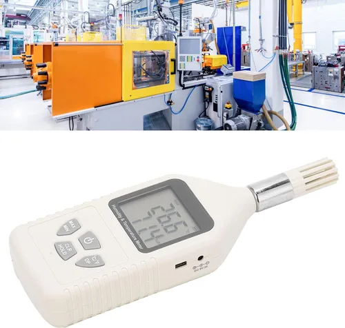 Miniatura 5 de Hyuduo GM1360A Digital Thermometer Hygrometer Handheld Temperature Humidity Meter with Large LCD Screen Dual Sensors for Factory Lab Warehouse