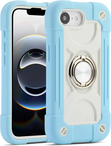 Miniatura 134 de MARKILL Funda compatible con iPhone 15 de 6.1 pulgadas con soporte integrado, [grado militar resistente de cuerpo completo] protección contra Rosa