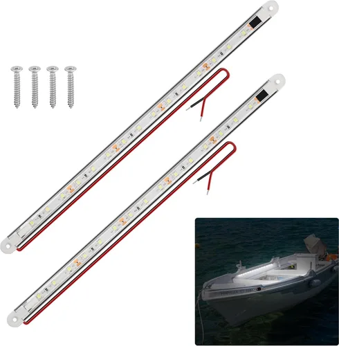 Miniatura 12 de RVZONE Luces de navegación para barcos, iluminación de navegación para barcos LED, iluminación marina para pesca nocturna, luces rojas y verdes