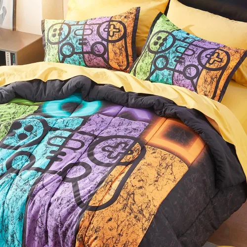 Miniatura 2 de SLEEP ZONE - Juego de edredón de 5 piezas tamaño Individual para niños y adolescentes, con edredón, sábanas y fundas para cojín y almohada, diseño