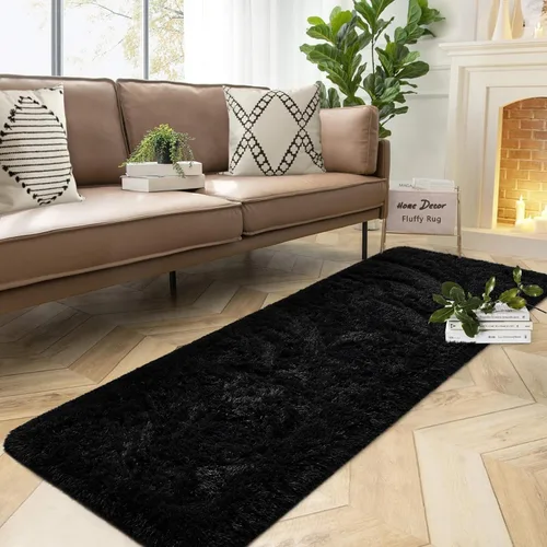 Miniatura 71 de DweIke Alfombras Shag Esponjosas Azules para Dormitorio Sala de Estar, 5x8 Grande Suave Felpa Tie-Dye Azul Cielo para Niñas y Niños, Alfombra Azul
