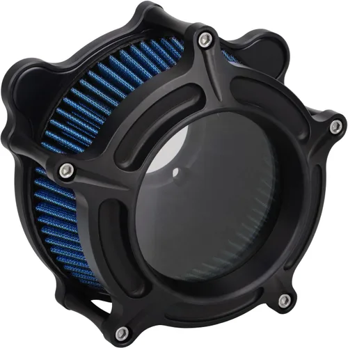 Miniatura 12 de Filtro de entrada azul con filtro de aire de corte en contraste compatible con Harley Dyna 1993-2016, Softail 1993-2015, Touring 1993-2007