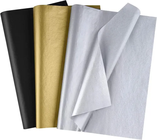 Miniatura 11 de MIAHART 50 hojas de papel de seda a granel de 20 x 14 pulgadas, papel metálico para envolver regalos, envoltura de accesorios para boda, fiesta