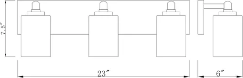 Miniatura 2 de Z-Lite Vanidad de 3 luces 485-3V-CH, cromo