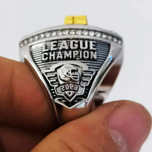 Miniatura 3 de Anillo de campeonato de fútbol de fantasía 2023 Premio Trofeo Premio Deporte MVP Ganador Campeón Anillo con caja