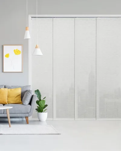 Miniatura 10 de GoDear Design - Persianas ajustables deslizantes para puertas de vidrio, cortinas verticales con panel de riel, puertas de armario, riel extensible