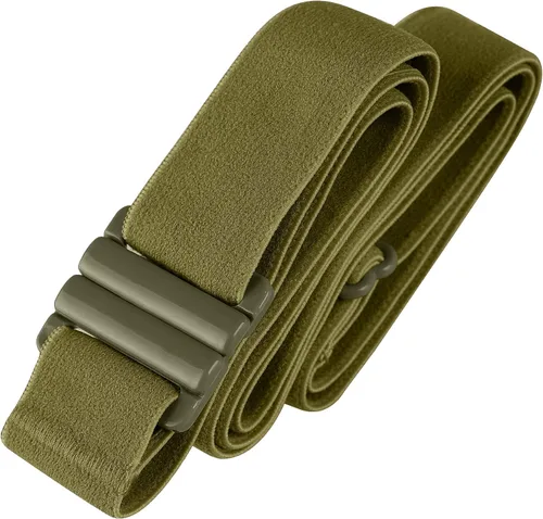 Miniatura 10 de Cinturón elástico ajustable – Cinturones para mujer, cinturón de cintura antideslizante, sin mostrar hebilla plana para mujer