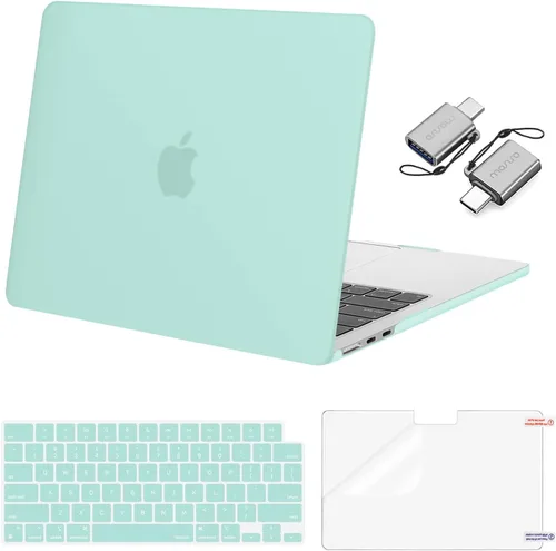 Miniatura 52 de Mosiso Funda para MacBook Air de 13 y 13.6 pulgadas, 2024, 2023 y 2022, M3 A3113, M2 A2681, Touch ID, carcasa rígida, cubierta de teclado, protector