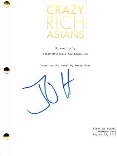 JON M CHU FIRMADO AUTOGRAFO CRAZY RICH ASIANS GUIÓN DE LA PELÍCULA COMPLETA - EN LAS ALTURAS, PASO 2: LAS CALles, PASO SUBIDO 3D, JEM Y LOS