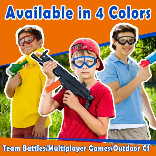 Miniatura 7 de POKONBOY Gafas protectoras/gafas de seguridad/gafas de motocicleta compatibles con pistolas Nerf para niños, adolescentes, juego de batalla al aire