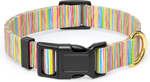 Miniatura 27 de Rnivvi Collar para perros pequeños, lindo collar floral resistente ajustable para cachorros con hebilla de liberación rápida para niño, niña