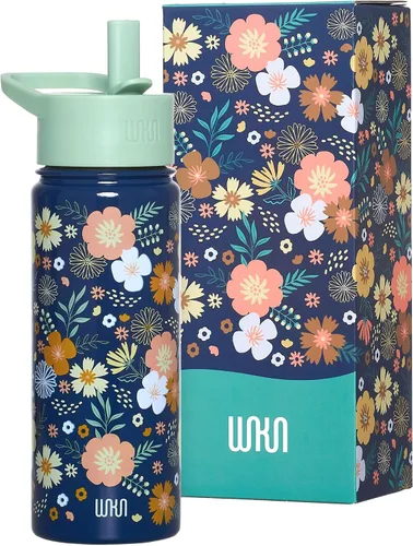 Miniatura 32 de Wildkin Kids - Botella de agua de acero inoxidable de 14 onzas para niños – Sin BPA, a prueba de fugas, aislada, fácil de limpiar - Ballerina