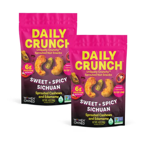 Miniatura 18 de Daily Crunch Almendras germinadas y nueces deshidratadas para un crujido único, apto para dieta cetogénica, sin OMG, sin gluten, 4 onzas