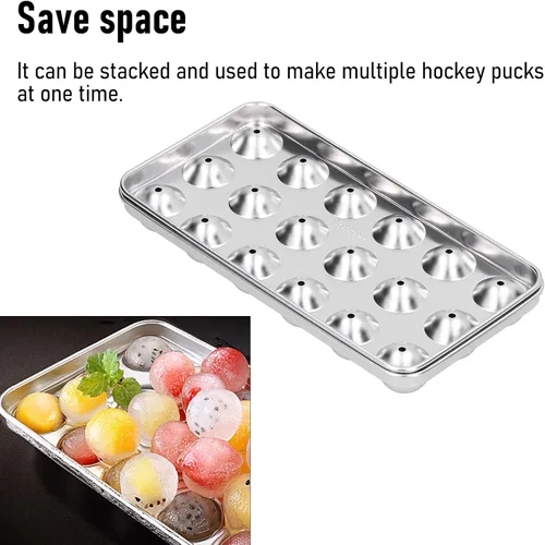 Miniatura 7 de Bandeja de acero inoxidable 304, herramienta de fabricación de hielo duradera con tapa para el hogar, cocina de verano, fiesta, campamento