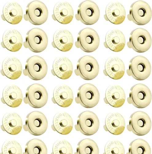Miniatura 12 de MYUBWTF Juego de 20 broches magnéticos con cierre de botón, cierre magnético de 3/4 pulgadas, kit de reemplazo de botón magnético para costura, Plata