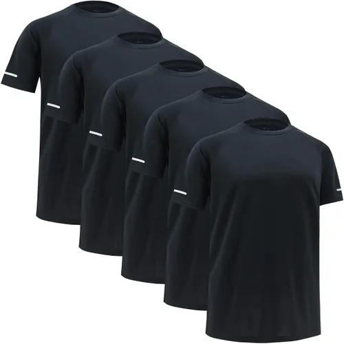 Camisas de entrenamiento para hombre Camisas de ajuste seco para hombre que absorben la humedad Camisas de gimnasio para hombre de manga corta