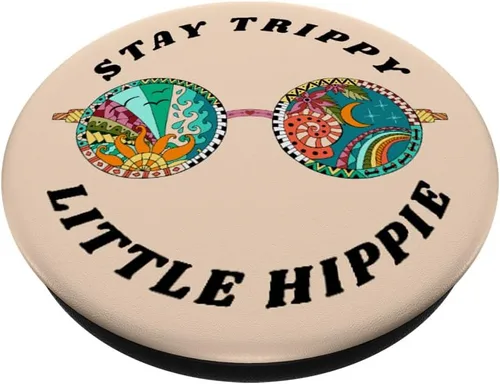 Miniatura 2 de Stay Trippy Little Hippie Funny Peace Love Hippy - Soporte para teléfonos y tabletas, Negro