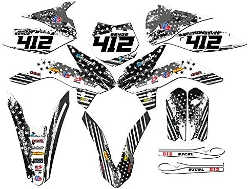 Miniatura 6 de Kit de base gráfica SX 105 Merica Grey Senge 2013-2014 compatible con KTM