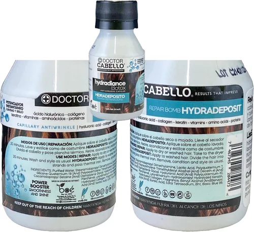 Miniatura 4 de Hydradiance Hair Botox Anti-Wrinkle 2.4 oz - Bomba reparadora con ácido hialurónico, colágeno, queratina, vitaminas - Tratamiento instantáneo
