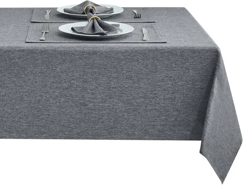Miniatura 7 de Mantel rectangular de poliéster impermeable, resistente a las arrugas, lavable, mantel de tela diseño Jacquard