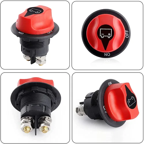 Miniatura 5 de Interruptor de desconexión de batería - Aislador de corte de 12V-48V - Máx. 32V CC 100A Cont 150A INT Interruptor de encendido y apagado