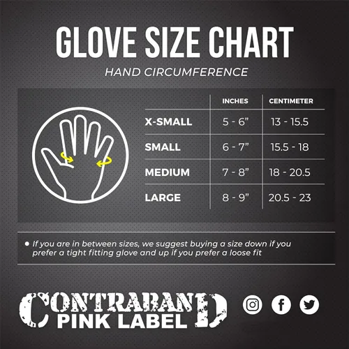Miniatura 2 de Contraband Pink Label 5537 Guantes de levantamiento de peso para mujer MICRO con acolchado de silicona Grip-Lock (par) - Guantes medio dedos