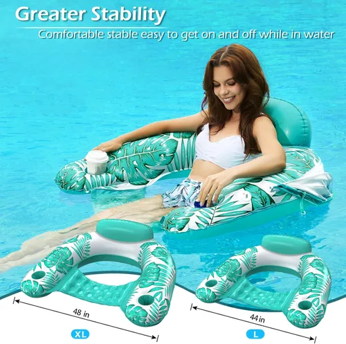 Miniatura 4 de Jasonwell Flotador de piscina con dosel – Flotadores inflables de piscina para adultos, silla flotante de piscina, flotadores para piscina, silla