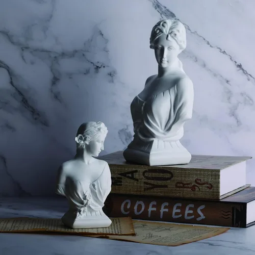 Miniatura 4 de DOVDOV Decoración de diosa griega, busto de Venus joven, busto romano clásico, decoración de mitología griega, para estatuas decorativas del hogar