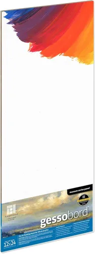 Miniatura 33 de Ampersand Art Supply Panel de pintura de madera de Gesso: Serie Museo Gessobord, 11 "x 14", perfil plano de 1/8