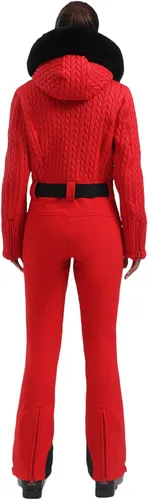 Miniatura 45 de GSOU SNOW Traje de esquí para mujer, traje de nieve delgado de una pieza, chaqueta de nieve, impermeable, resistente al viento, deportes al aire