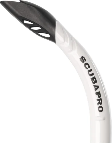 Miniatura 2 de SCUBAPRO Escape semi-seco Snorkel, con válvula de purga y diseño de tapa de barril de protección contra salpicaduras Blanco