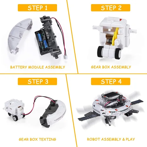 Miniatura 4 de AESGOGO Proyectos STEM para niños de 8 a 12 años, juguetes de robot solar 6 en 1, kits de ciencia de construcción espacial DIY educativos, regalos